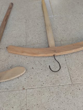 2 Perchas Madera Artesanales Antiguas