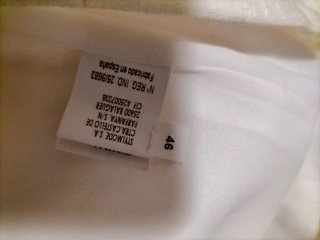 Pantalón recto blanco forrado