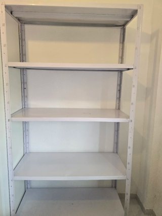 Estantería Metálica Gris y Blanca