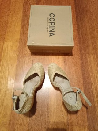 Cuñas esparto Corina beige talla 38
