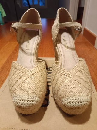 Cuñas esparto Corina beige talla 38