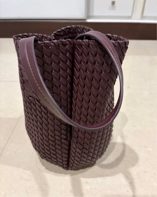 Bolso Bombonera Zara Morado Trenzado