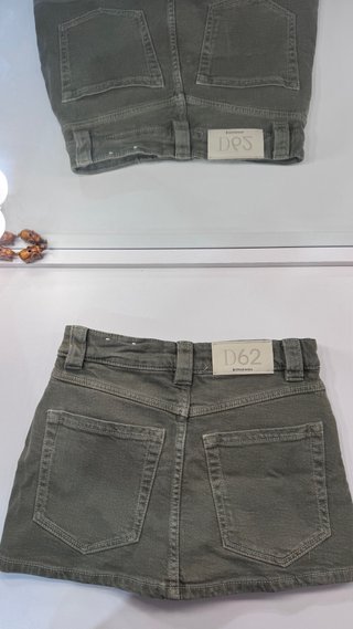 Falda vaquera D62 verde oliva talla M