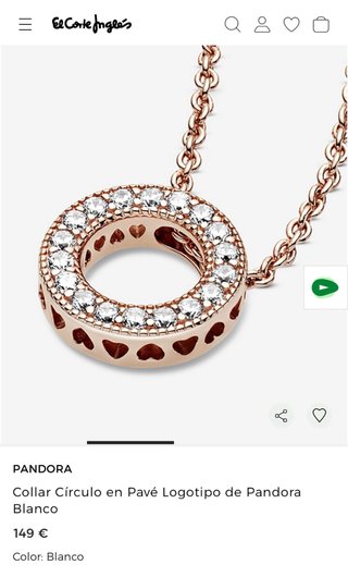 Collar Pandora Aro Circonitas
