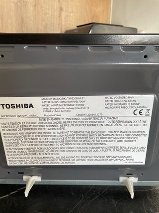 Microondas Toshiba Negro