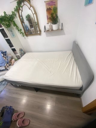 Base Cama Ikea Slattum Gris