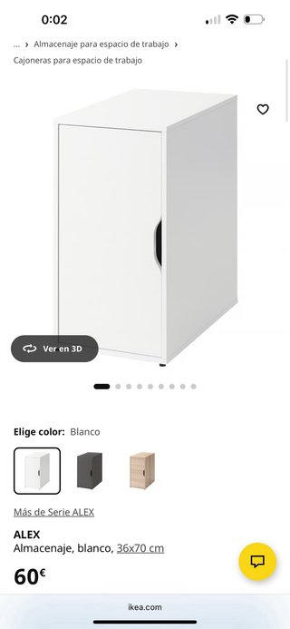 Mueble Almacenaje ALEX IKEA Blanco