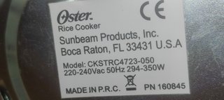 Arrocera Oster 0.6L con Vaporera