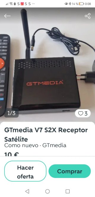 Receptor Satélite GTmedia V7 S2X