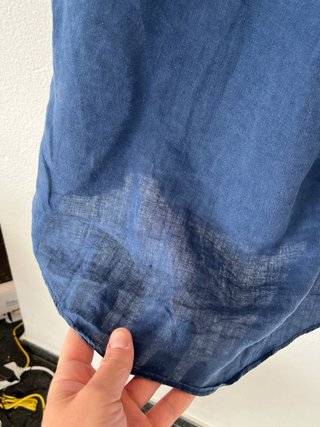 Camisa Ralph Lauren Lino Azul