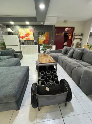 Mesa Centro Camión Vintage Gris