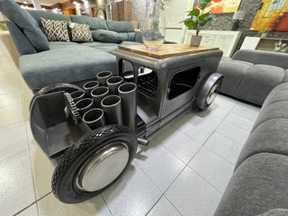 Mesa Centro Camión Vintage Gris