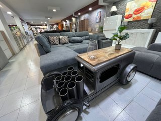 Mesa Centro Camión Vintage Gris