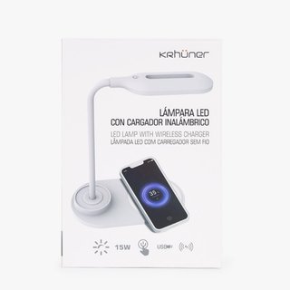 Lámpara LED con cargador inalámbrico