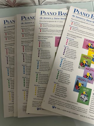 Lote 5 Libros Piano Básico de Bastien