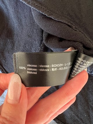Blusa túnica larga asimétrica de Zara, talla M