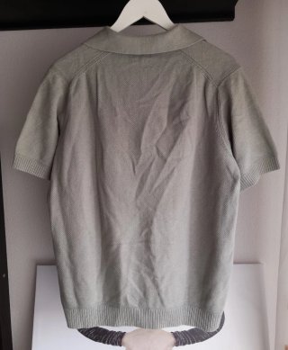 Polo Massimo Dutti verde textura T M