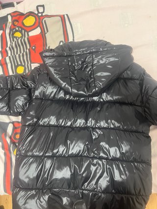 Abrigo Moncler Negro Brillante