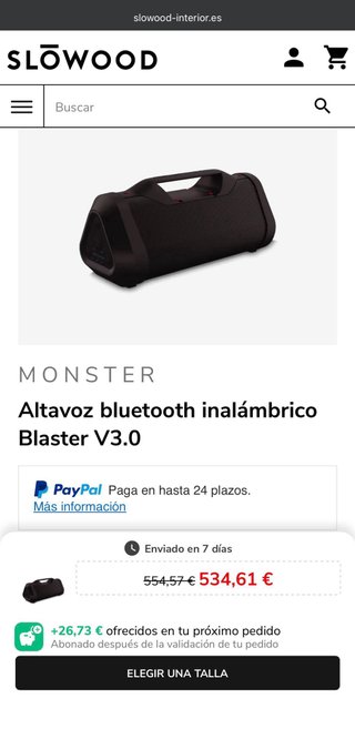 Altavoz inalámbrico de la marca Monster SBB 3.0E
