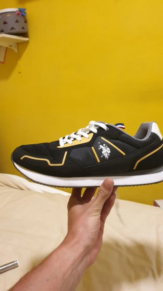 Zapatillas U.S. Polo Assn. Negro/Dorado