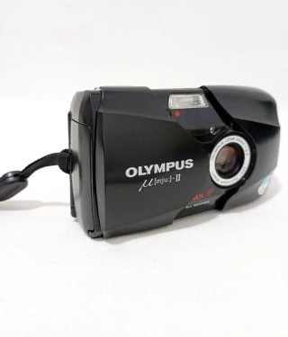 Cámara Olympus mju II Vintage Negra