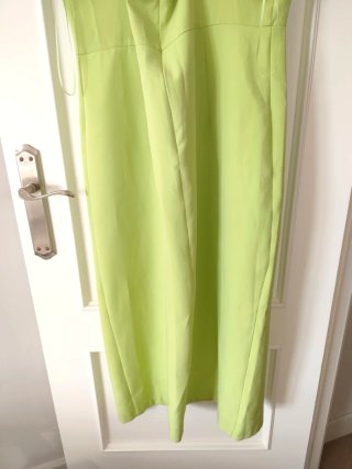 Vestido verde lima tirantes cruzados talla XL