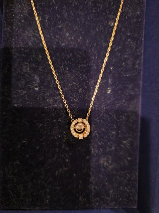 Collar Swarovski Baño Oro