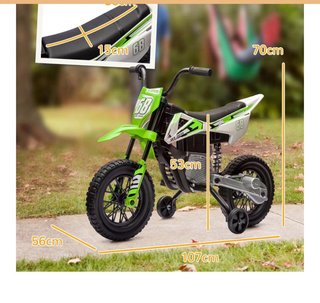 Moto eléctrica infantil verde