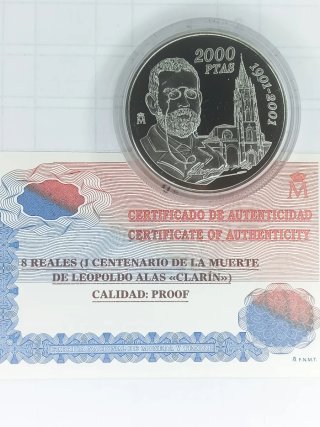 Moneda 2000 pts Leopoldo Alas Clarín 2001