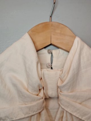 Blusa Zara blanca con lazo