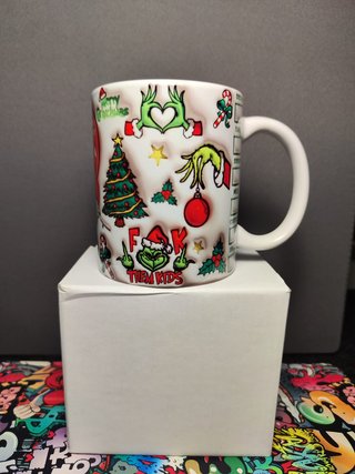 Caneca Grinch Natal Cerâmica