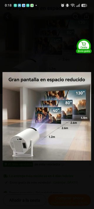 Proyector Blanco UHD 4K WiFi6 Android 11