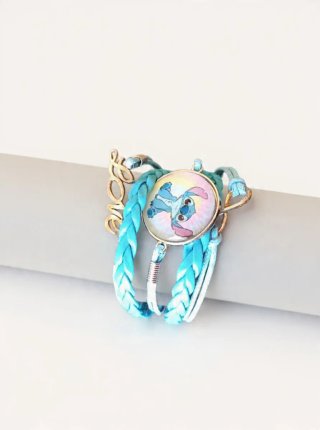 Pulsera con Charm de Stitch y detalle 'Love'