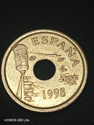 25 Pesetas 1998 VARIANTE sin circular