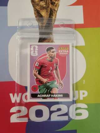 Cromo Mundial 2026.EXTRA STICKER MORADO.A.Hakimi.