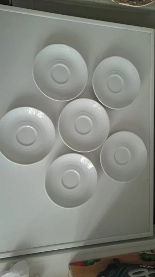 6 Platos de café Bidasoa Porcelana Blanca