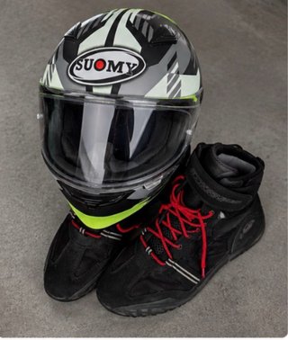 Conjunto Motard Suomy L + Botas Modeka 43