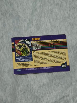 Carta Venom Super-Villains Marvel 1992