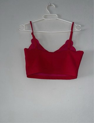 Top corto rosa fucsia tirantes finos