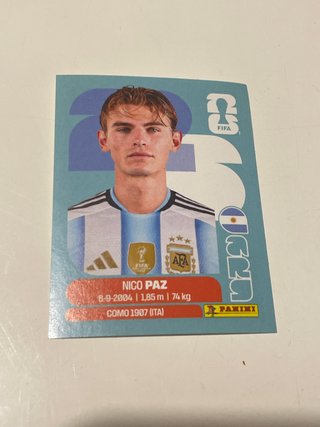 Cromo Nico Paz Mundial 2026 FIFA