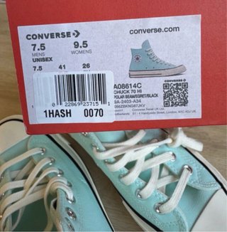 Converse Chuck 70 Hi Verde Agua Talla 41