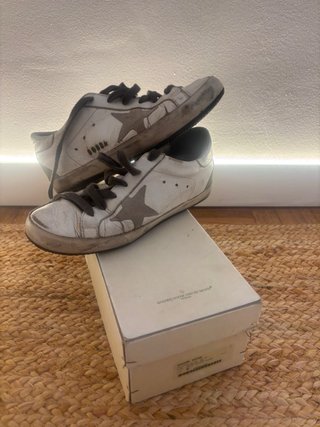 Golden Goose Sneakers Blancas y Beige ORIGINALES