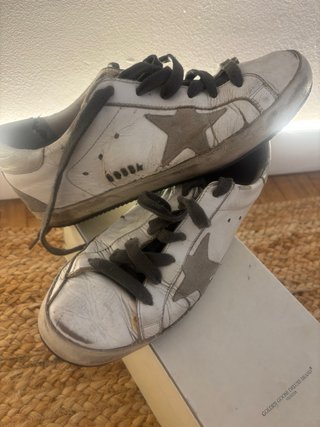 Golden Goose Sneakers Blancas y Beige ORIGINALES
