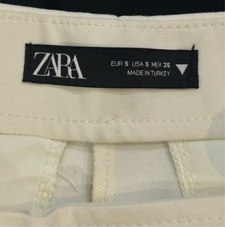 Falda pantalón Zara blanco roto Talla S