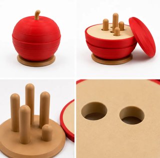 Rompecabezas Manzana Montessori Madera