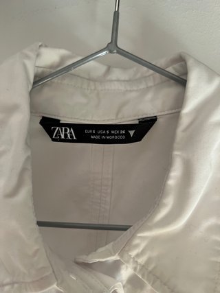Camisa corta crop de Zara, Talla S