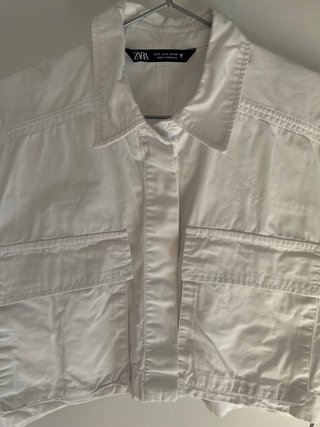 Camisa corta crop de Zara, Talla S