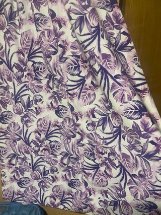 Falda Larga Estampada Floral Morado