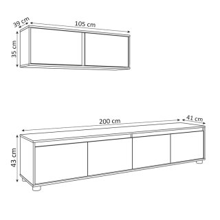 Mueble TV Alma Blanco/Cambria