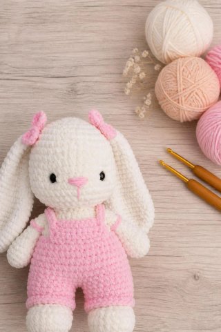 Conejita tejida a crochet